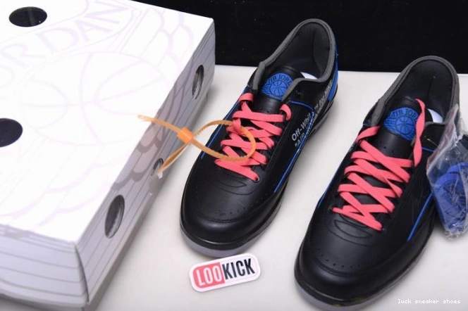 Reps LUCY 2 Low Retro Jordan Off-White Black Blue SP DJ4375-004 0805